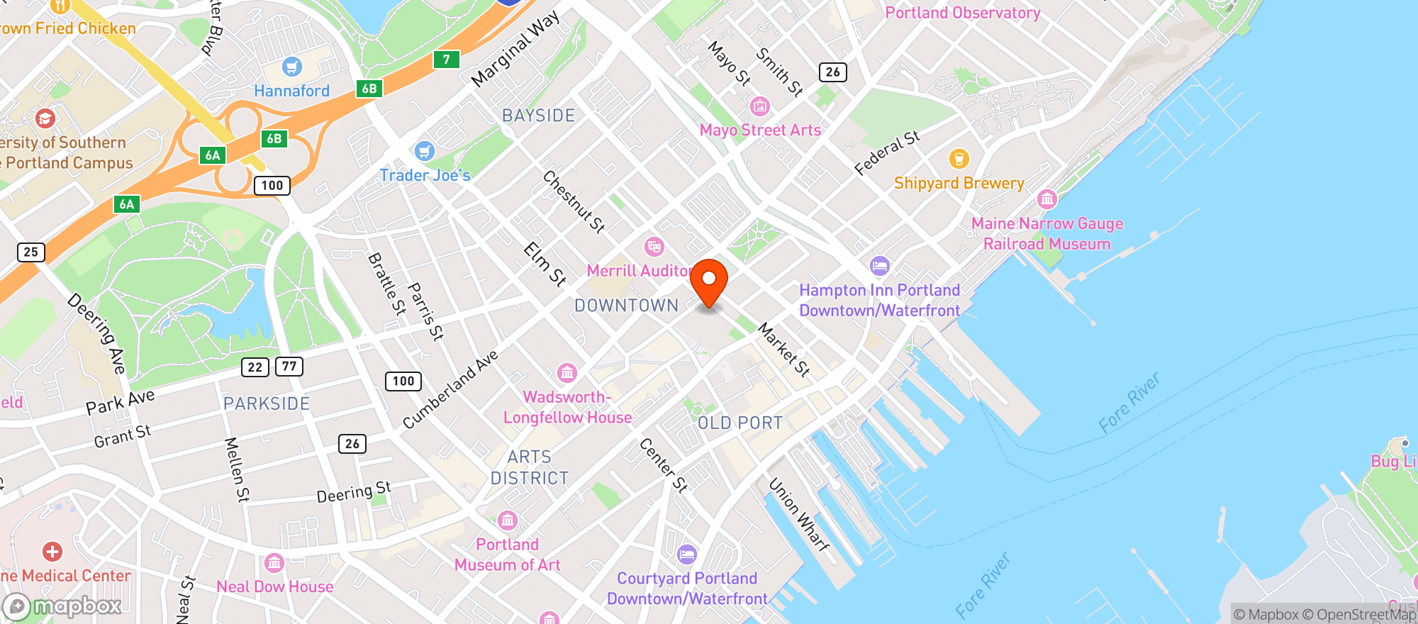 Map showing High Roller Lobster Co