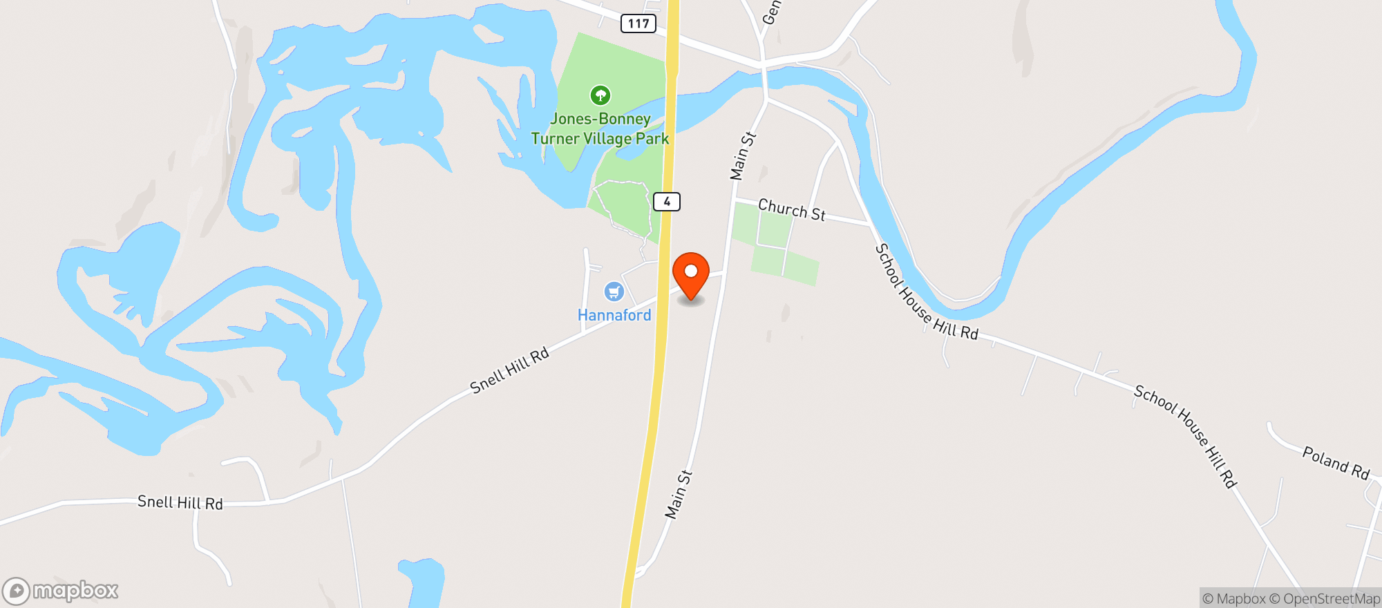 Map showing Rusty Lantern / Turner