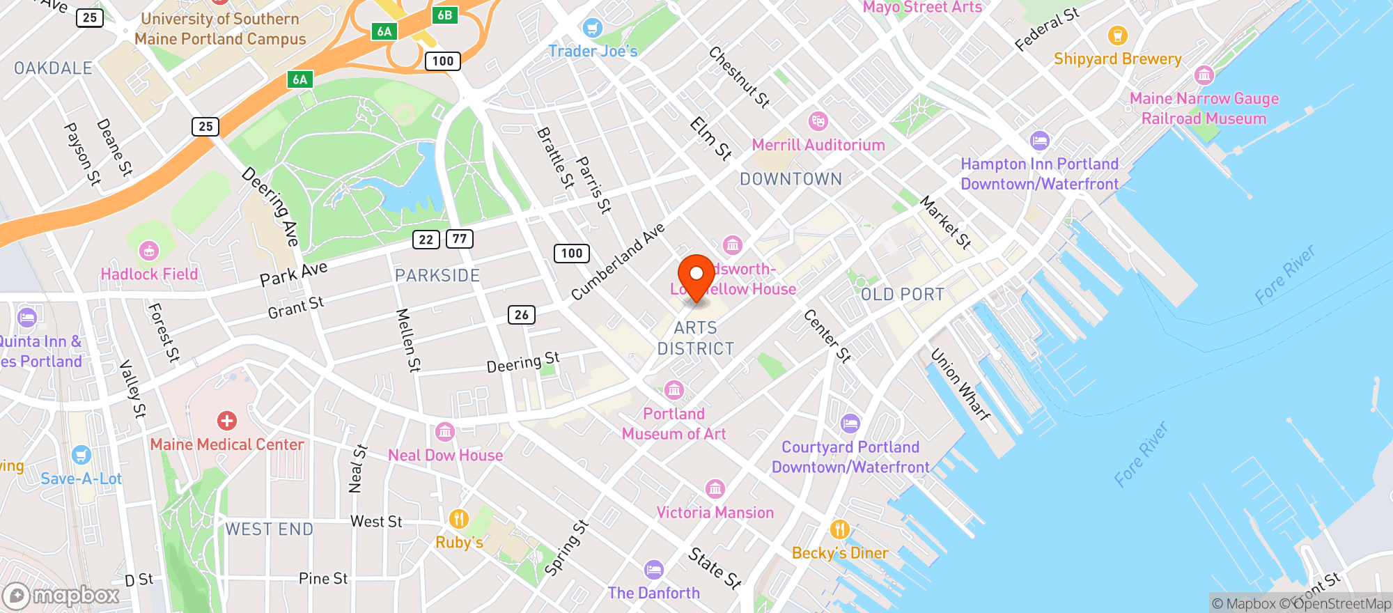Map showing Space Gallery