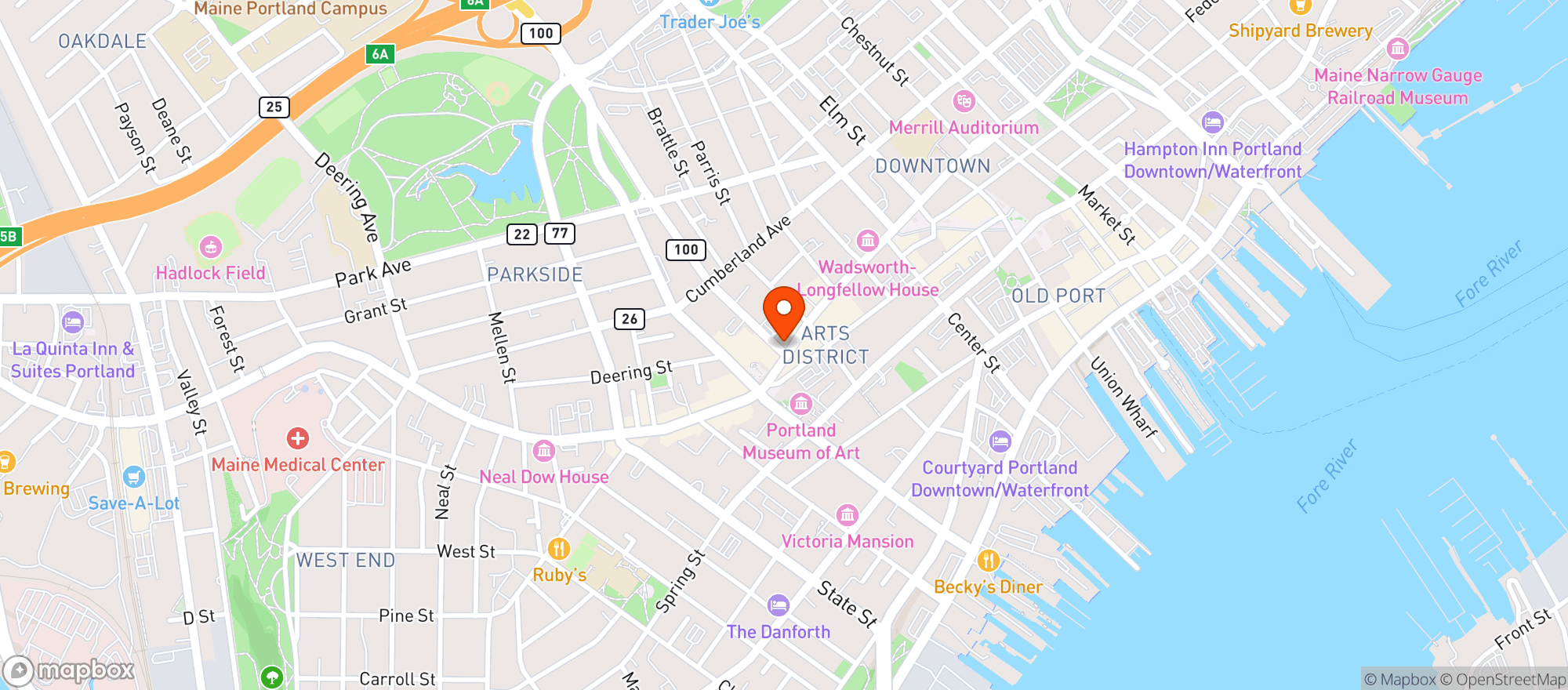 Map showing Empire Chinese Kitchen