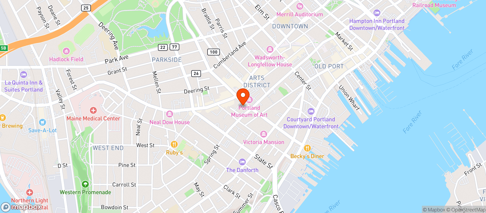 Map showing Cumberland Club