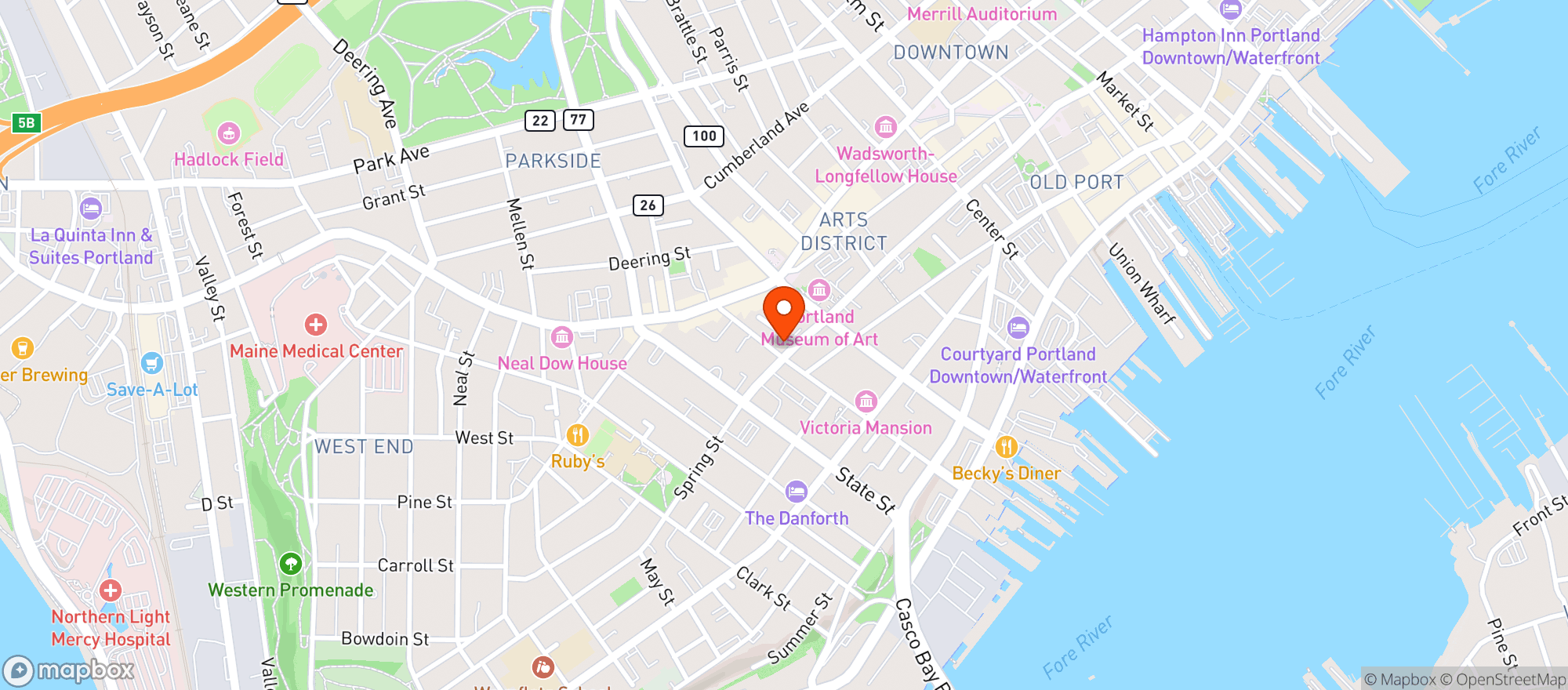 Map showing Gills Neighborhood Bar