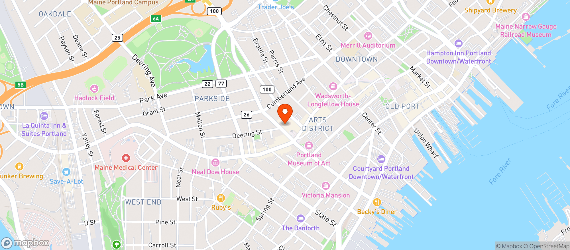 Map showing Westin Hotels & Resorts #8070