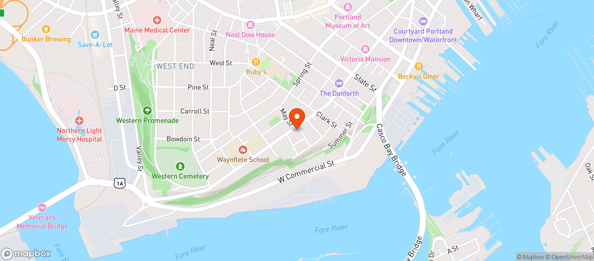 Map showing Ugly Duckling