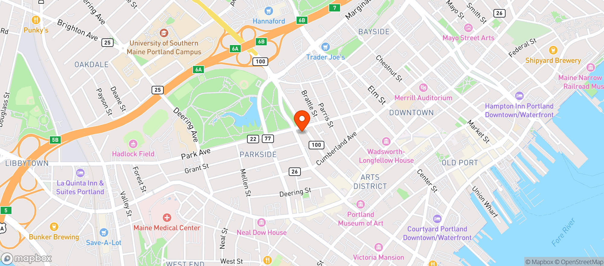 Map showing Big Apple