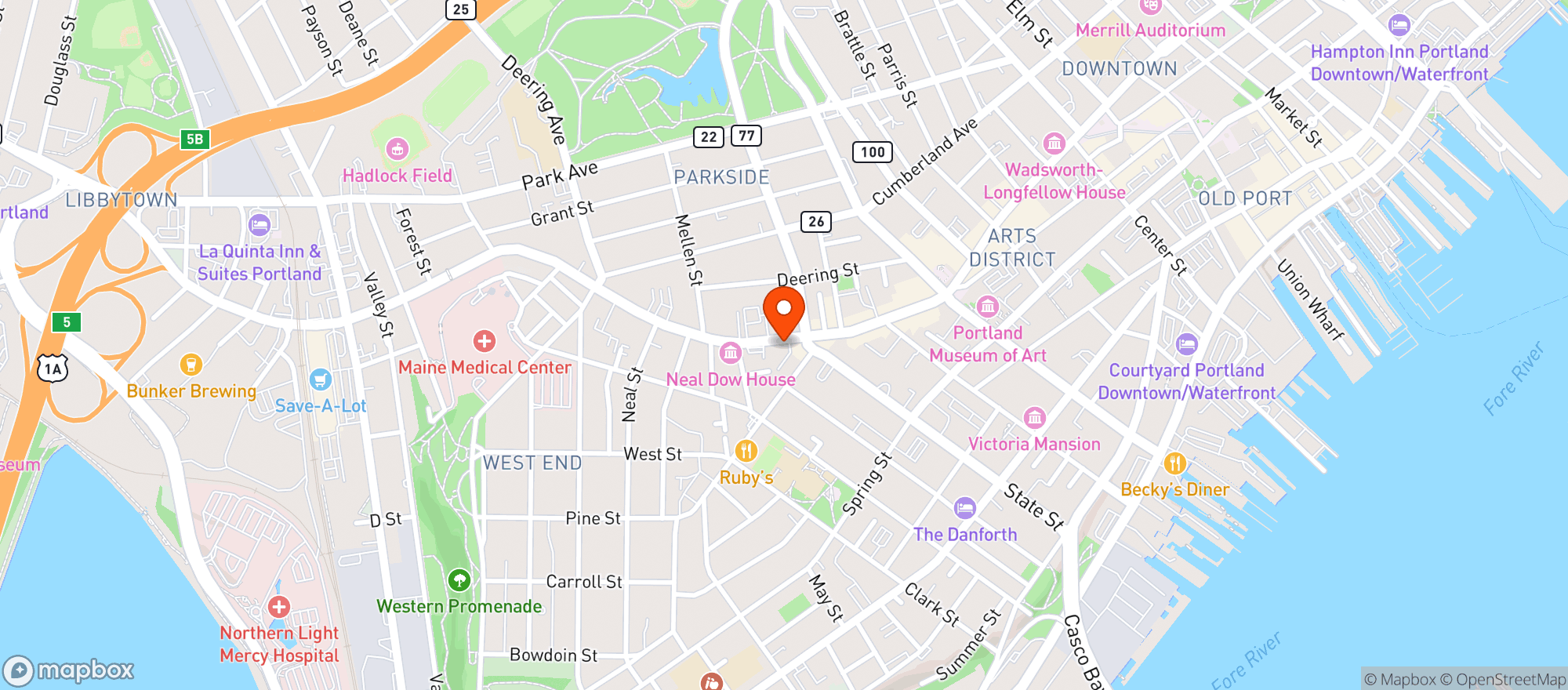 Map showing ALL KIND BODEGA