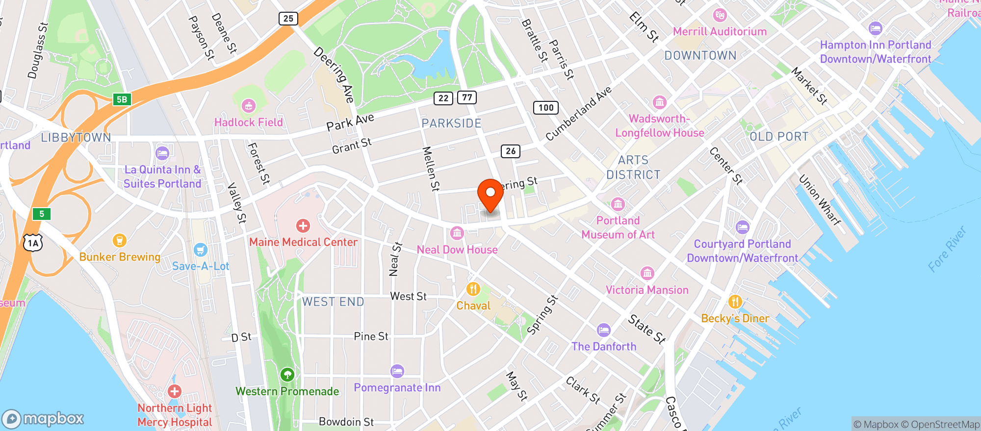 Map showing High North By Wellness Connection