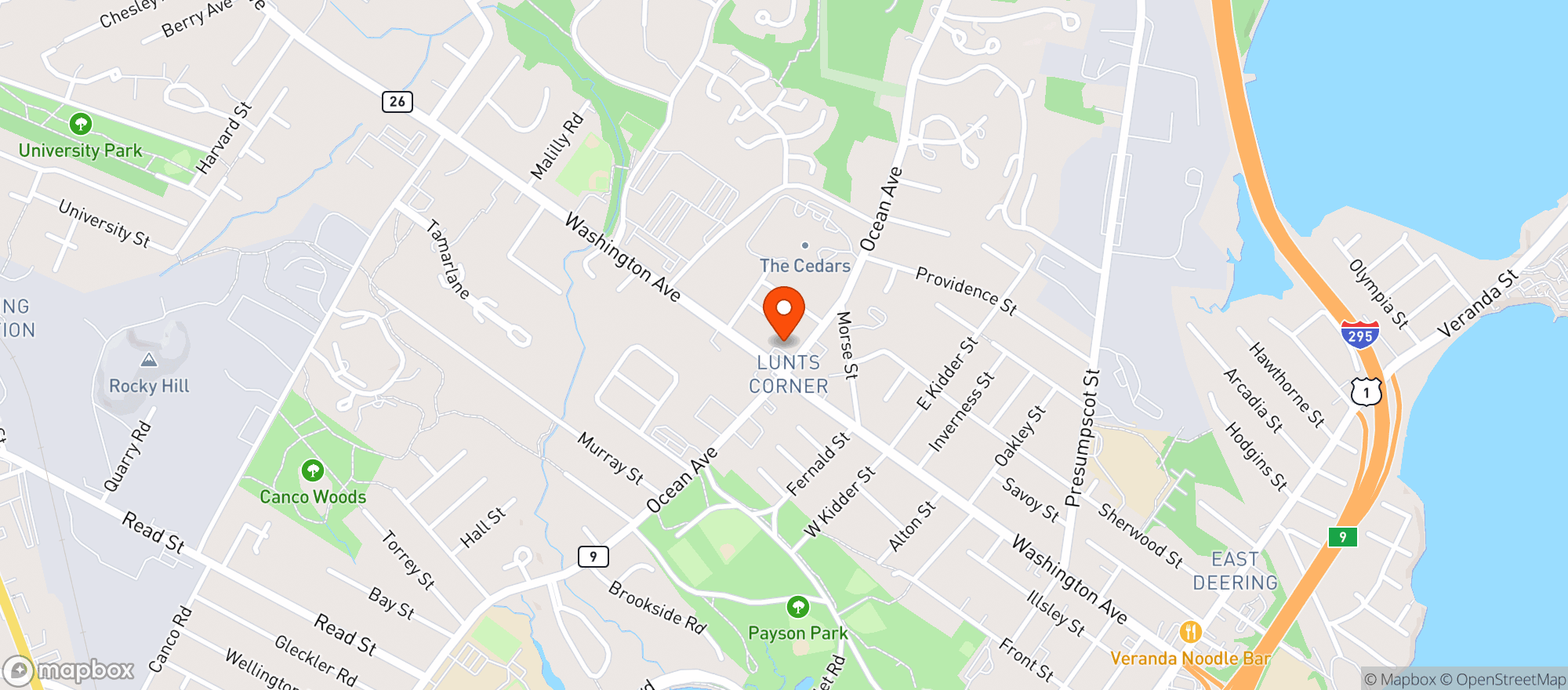 Map showing Cumberland Farms