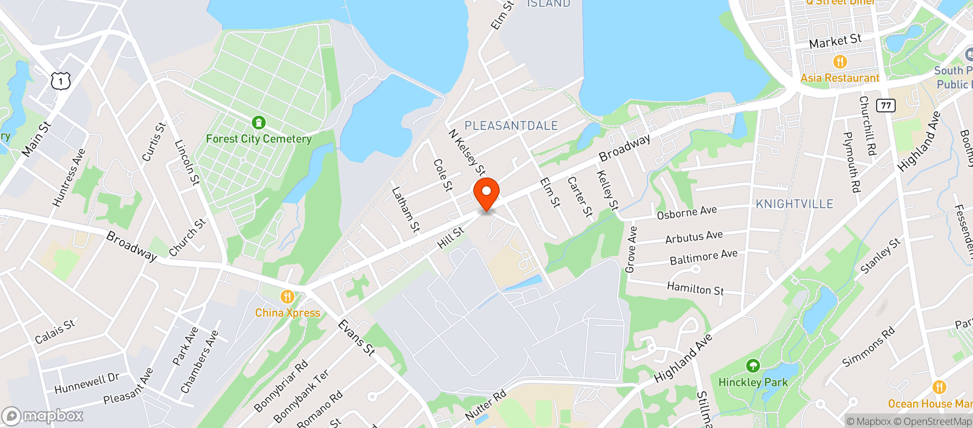 Map showing Campbell S Market