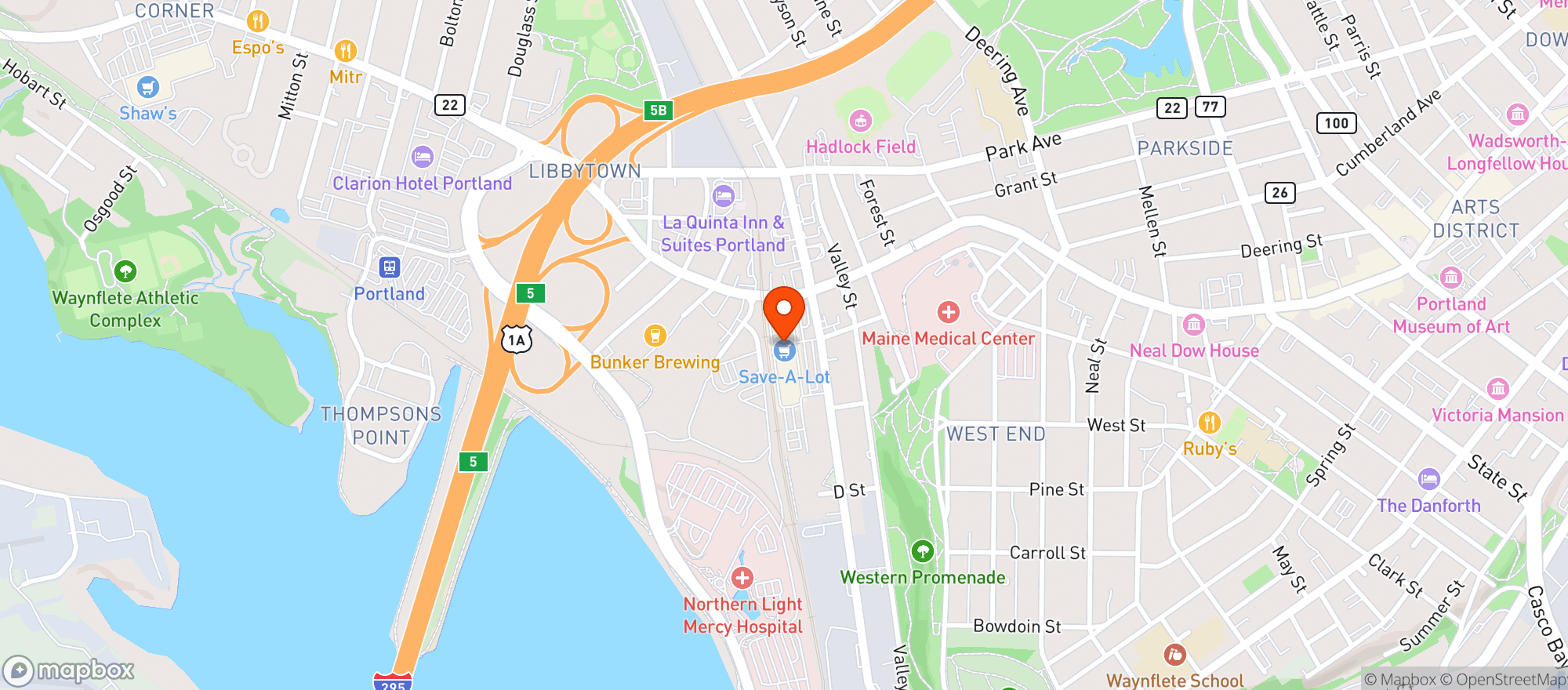Map showing Save A Lot