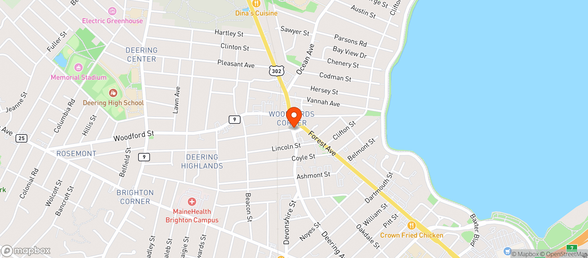 Map showing Bird & Co.