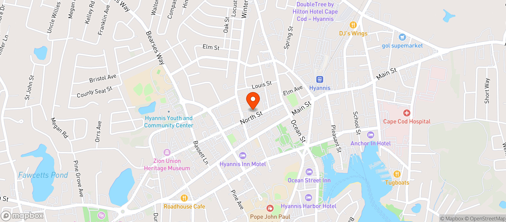Map showing Portside Tavern