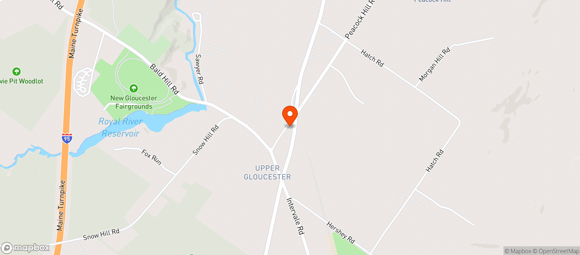 Map showing Lil  Mart/new Gloucester