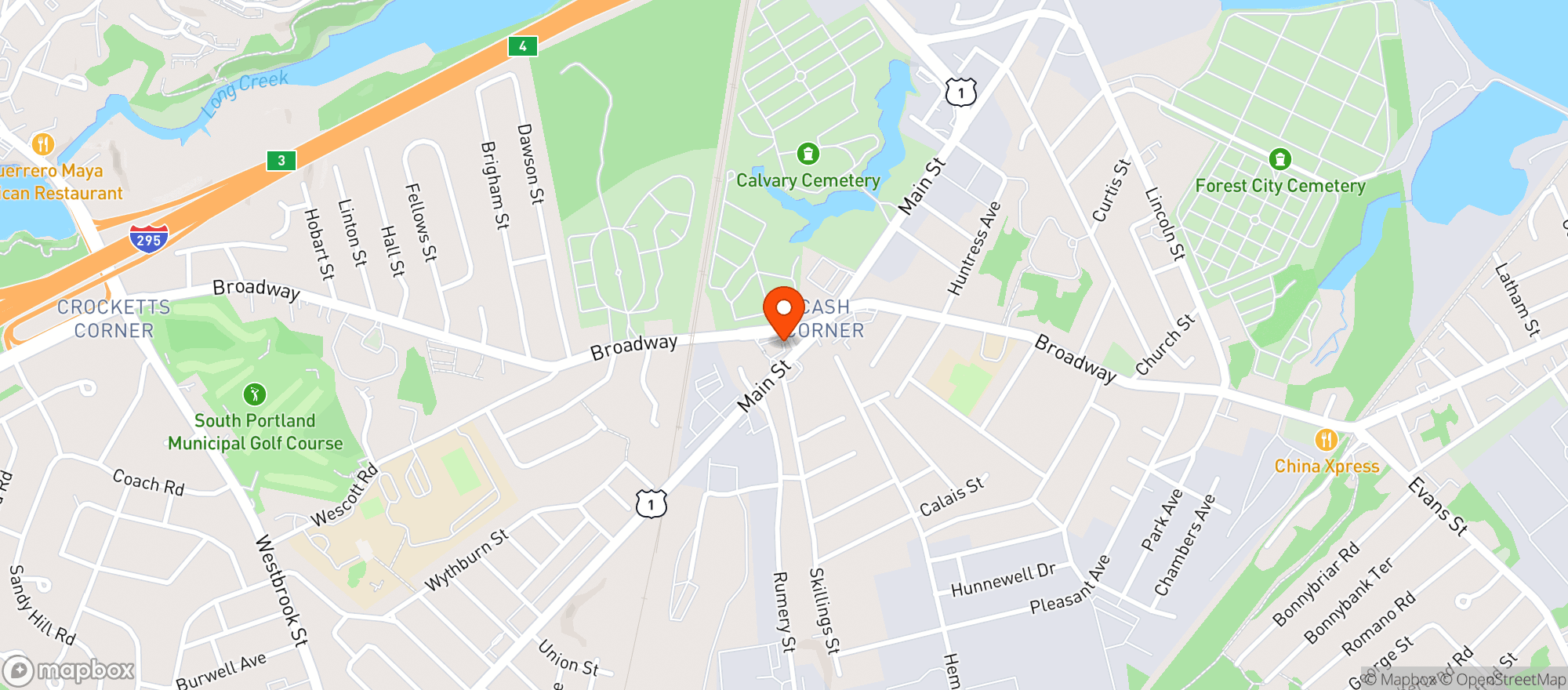 Map showing Circle K / Cash Corner