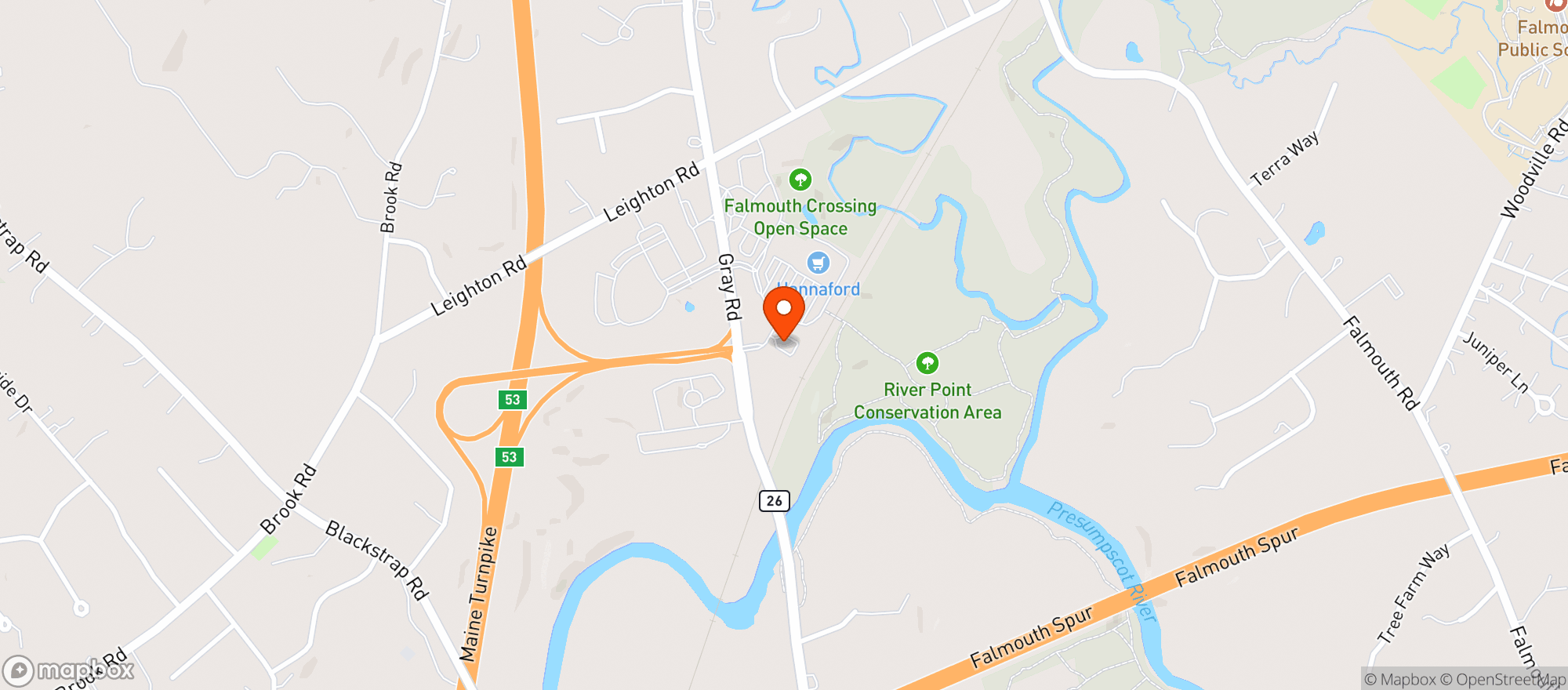 Map showing Hannaford #8222