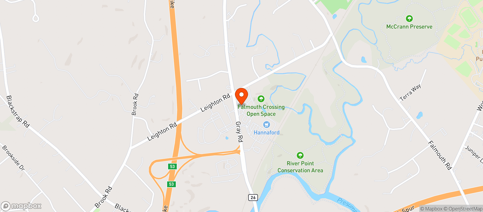 Map showing The Moose A Maine Sports Pub
