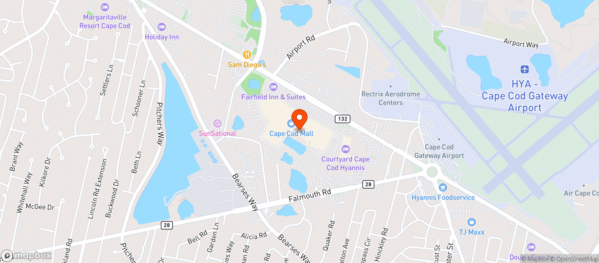 Map showing Gnc