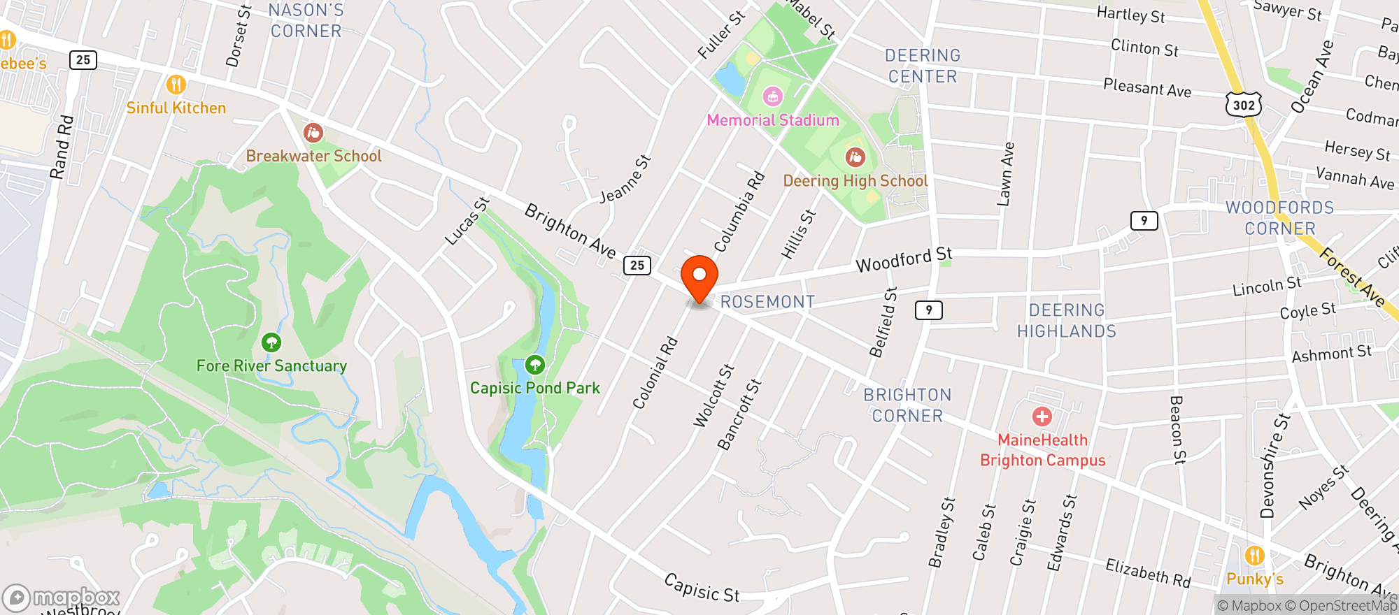Map showing Rosemont Market And Bakery
