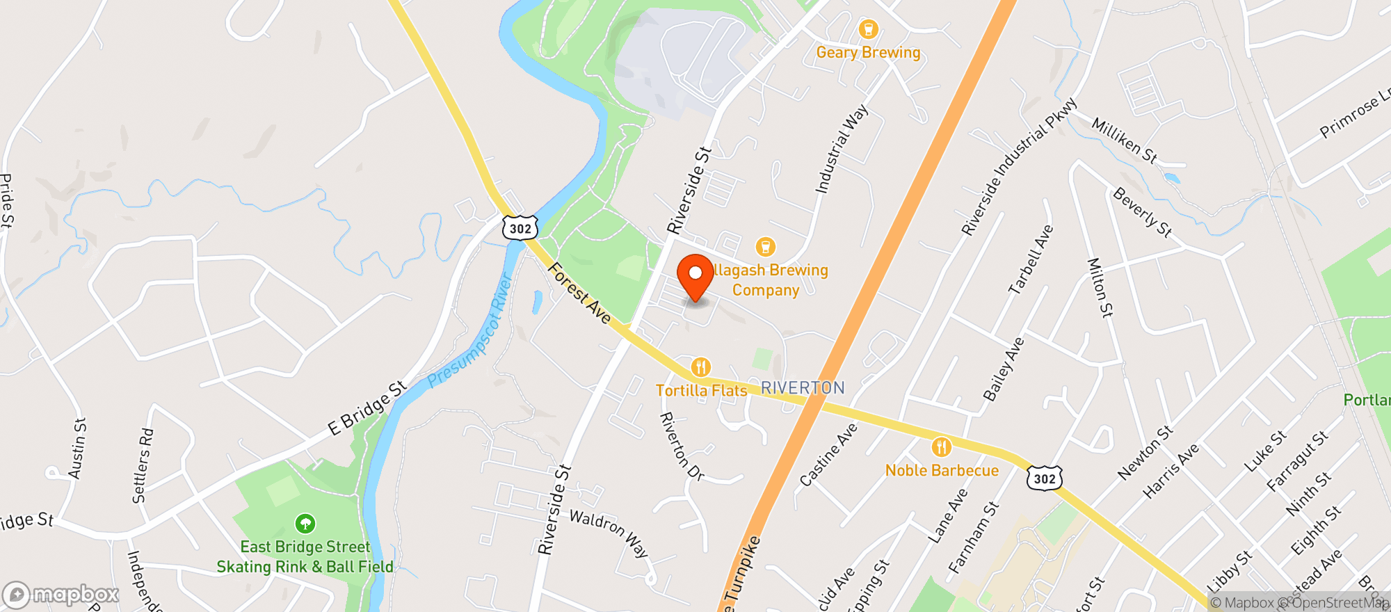 Map showing Hannaford