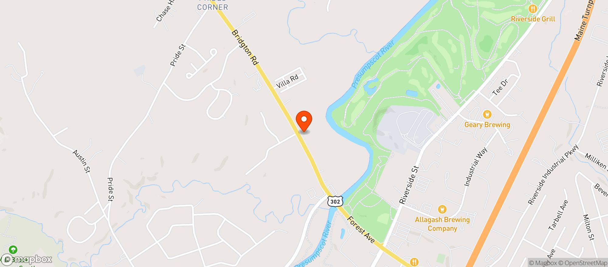 Map showing Corsetti S / Westbrook