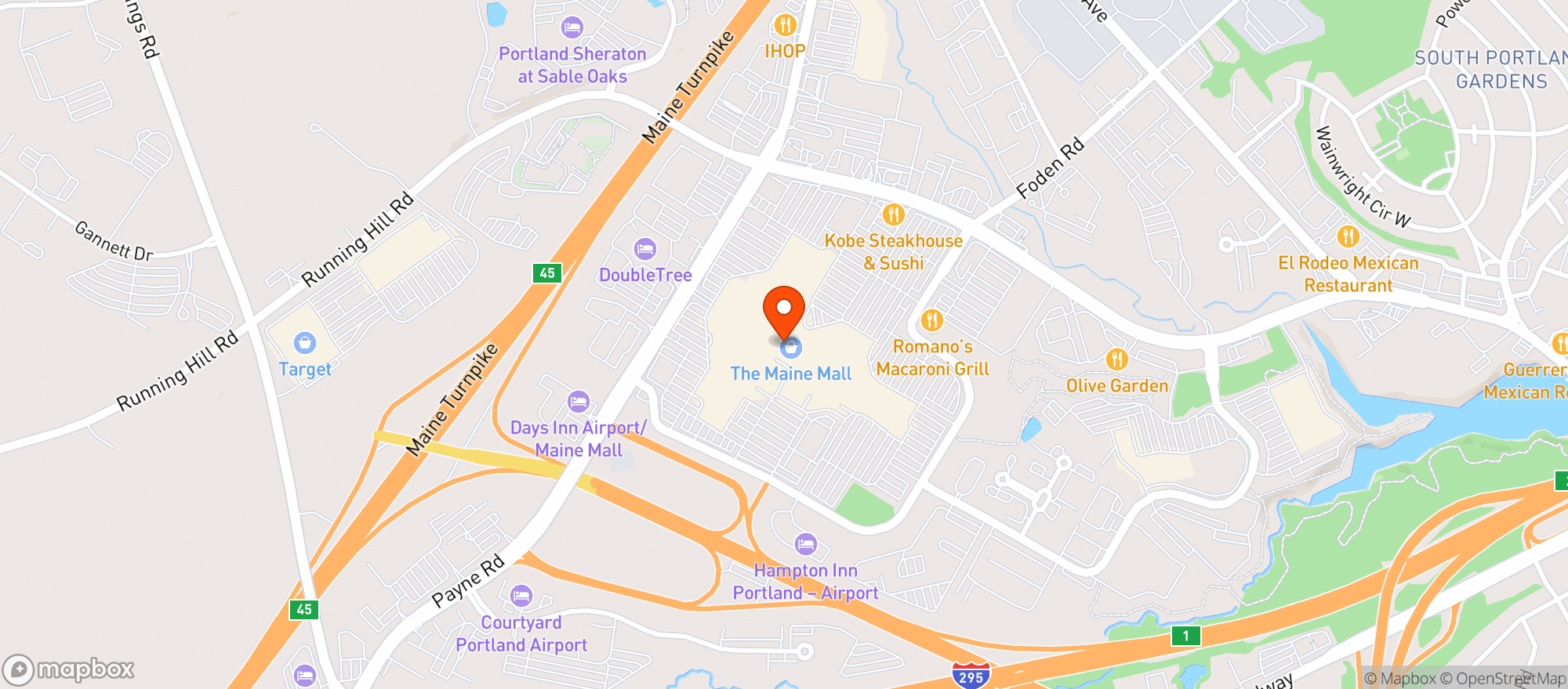 Map showing Gnc