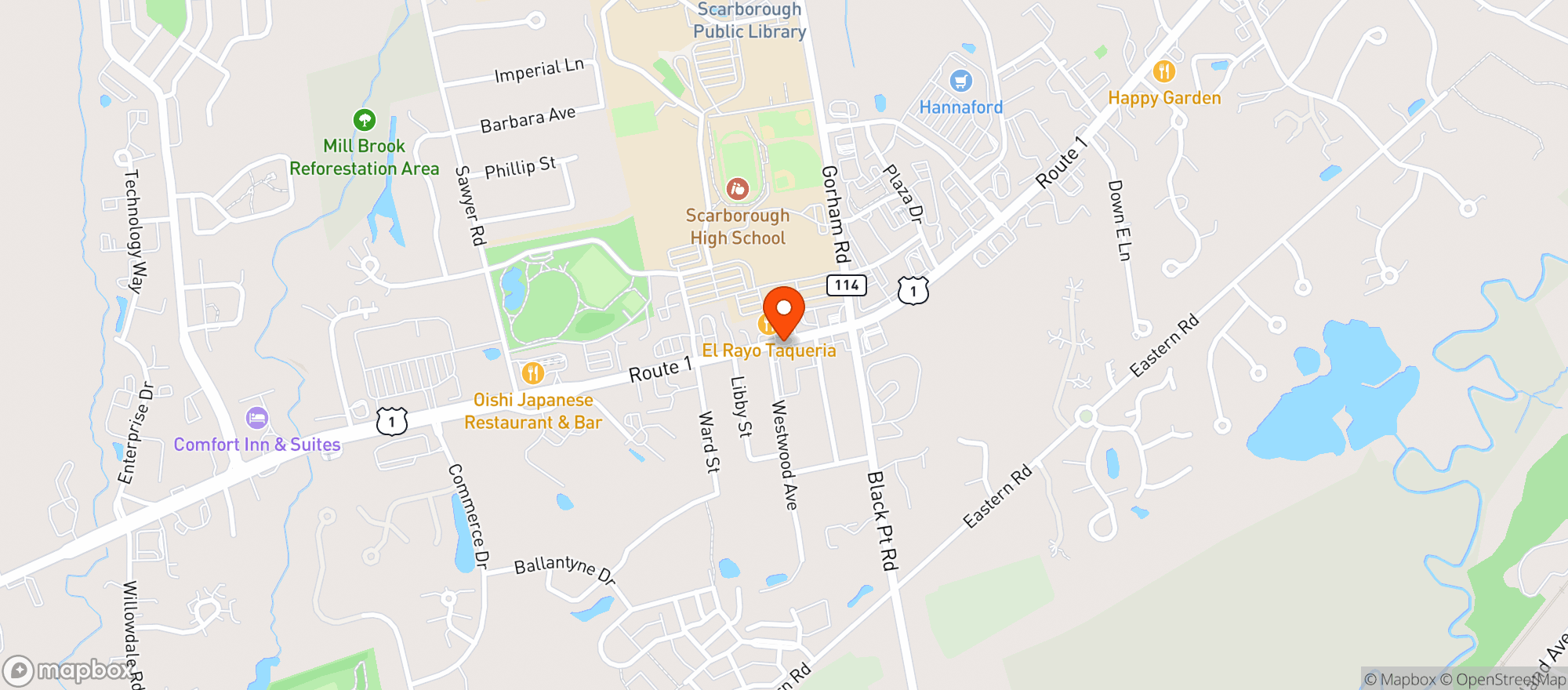 Map showing Rosemont Market