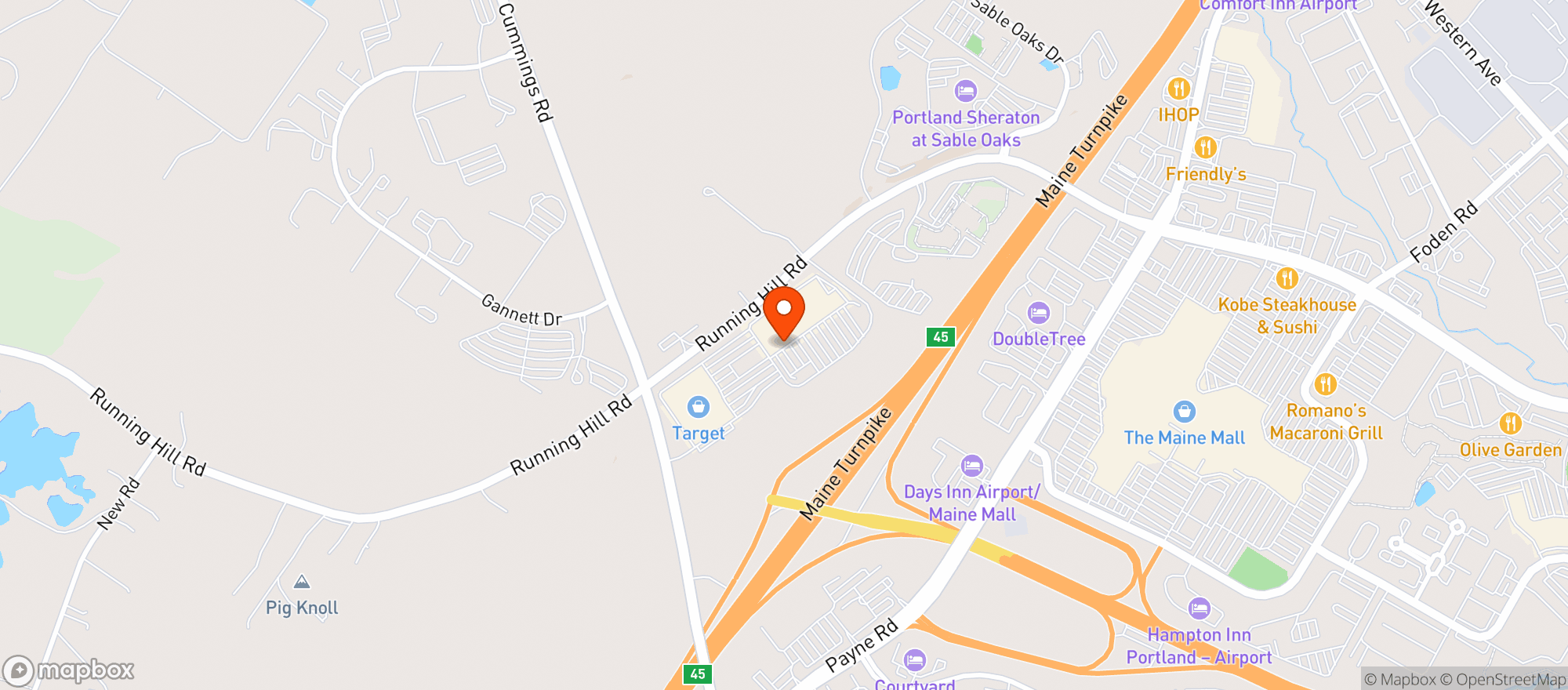 Map showing TARGET STORE
