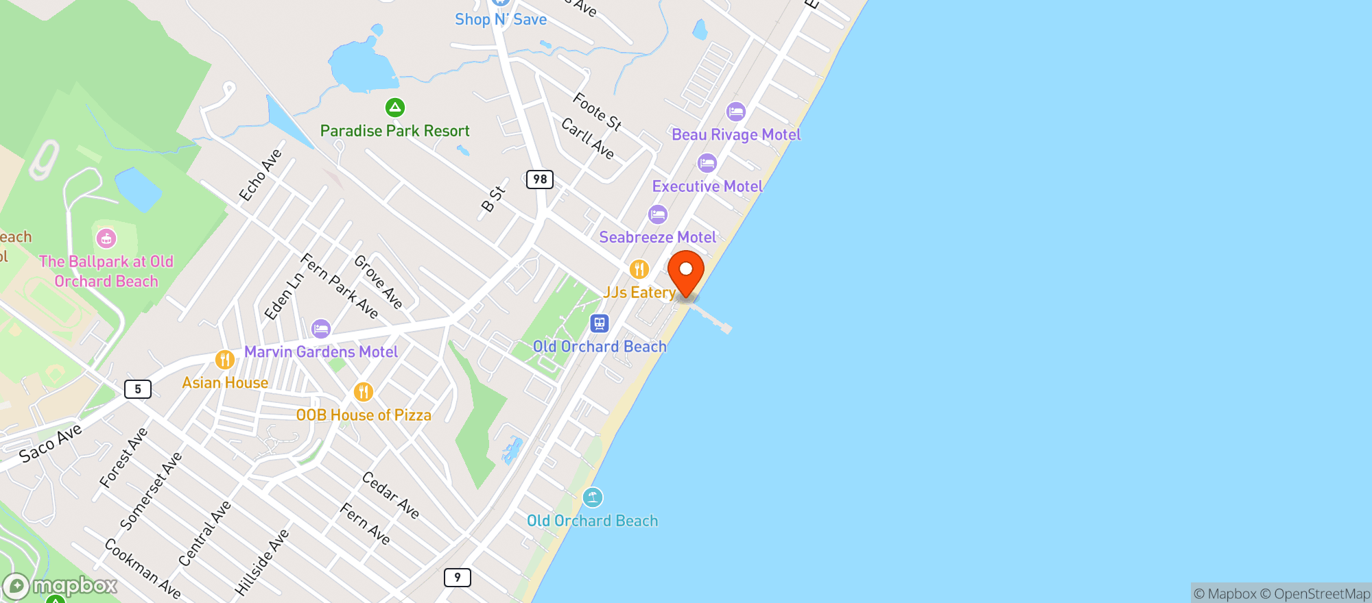 Map showing Hooligan S Landing