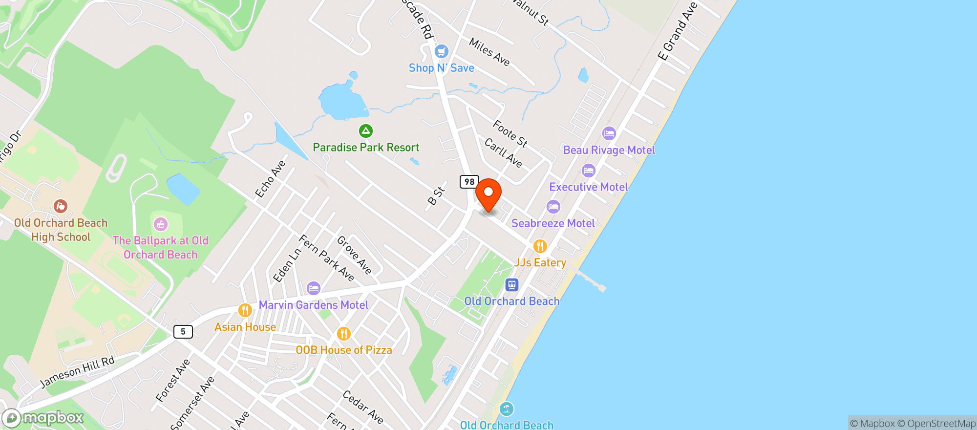 Map showing Flip Flops Comedy Club