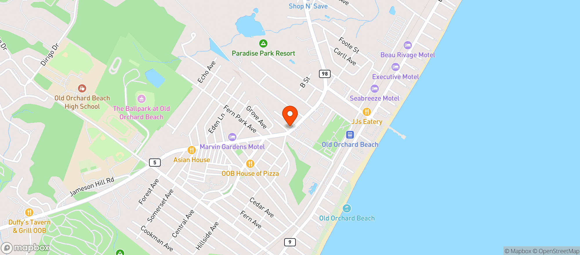 Map showing COASTAL CONVENIENCE