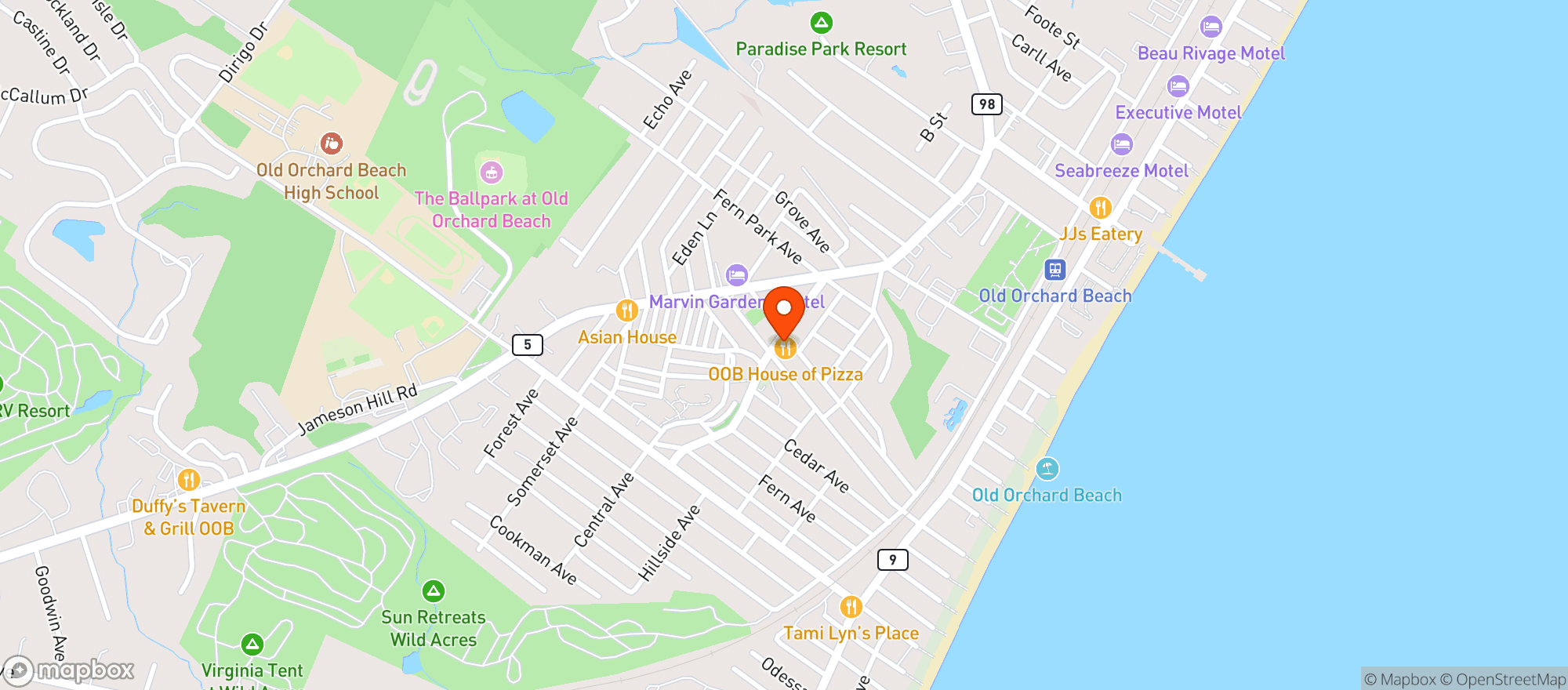 Map showing Local  The