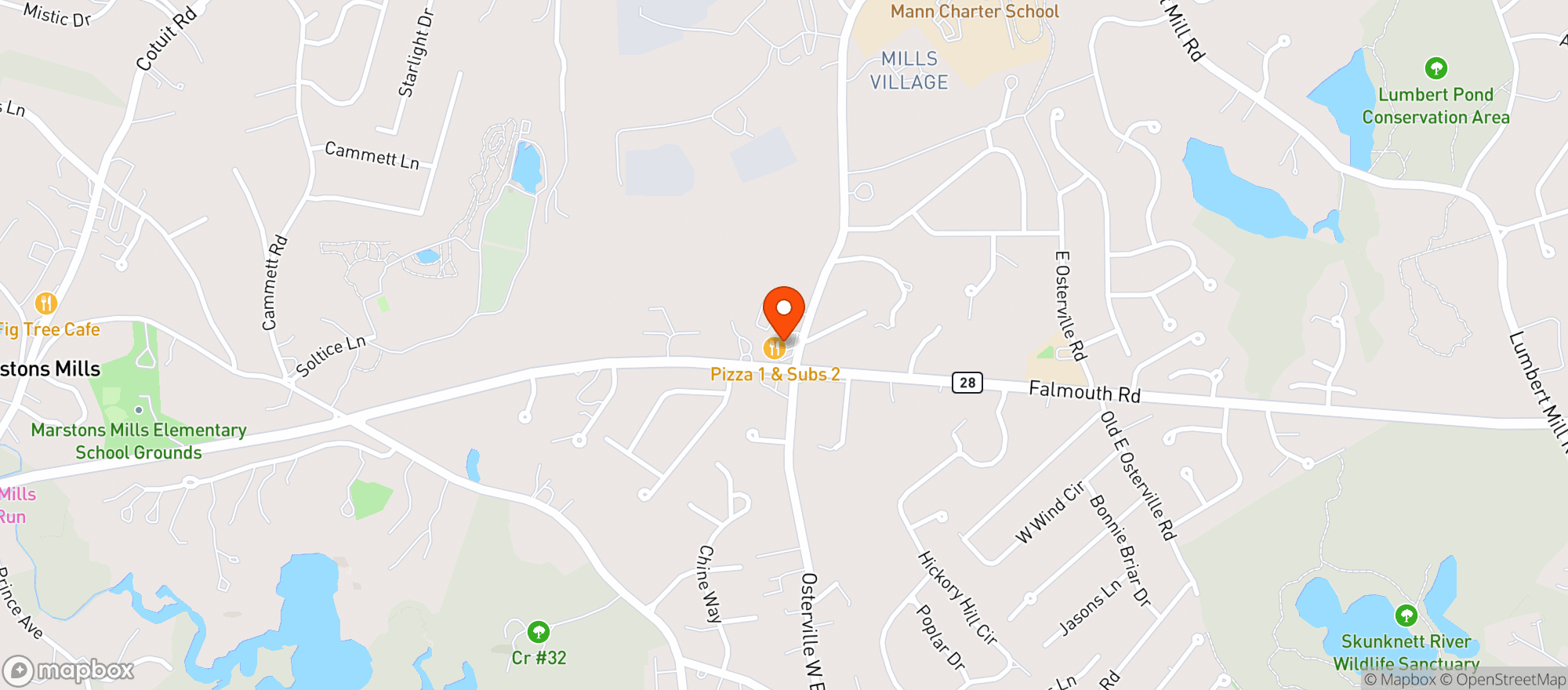 Map showing Craigville Package Store