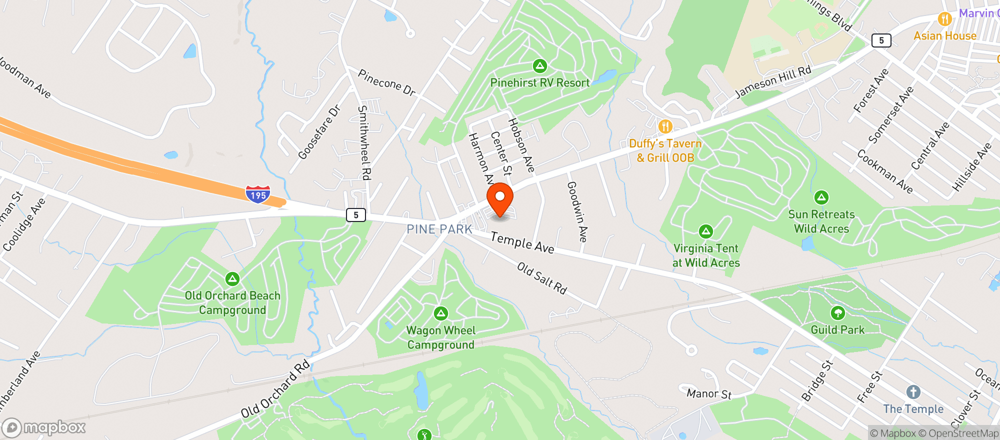 Map showing Jimmy The Greek Restaurant