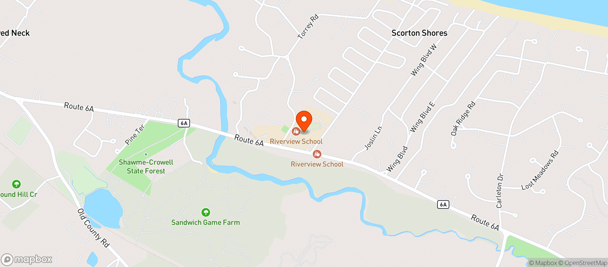 Map showing Riverview School
