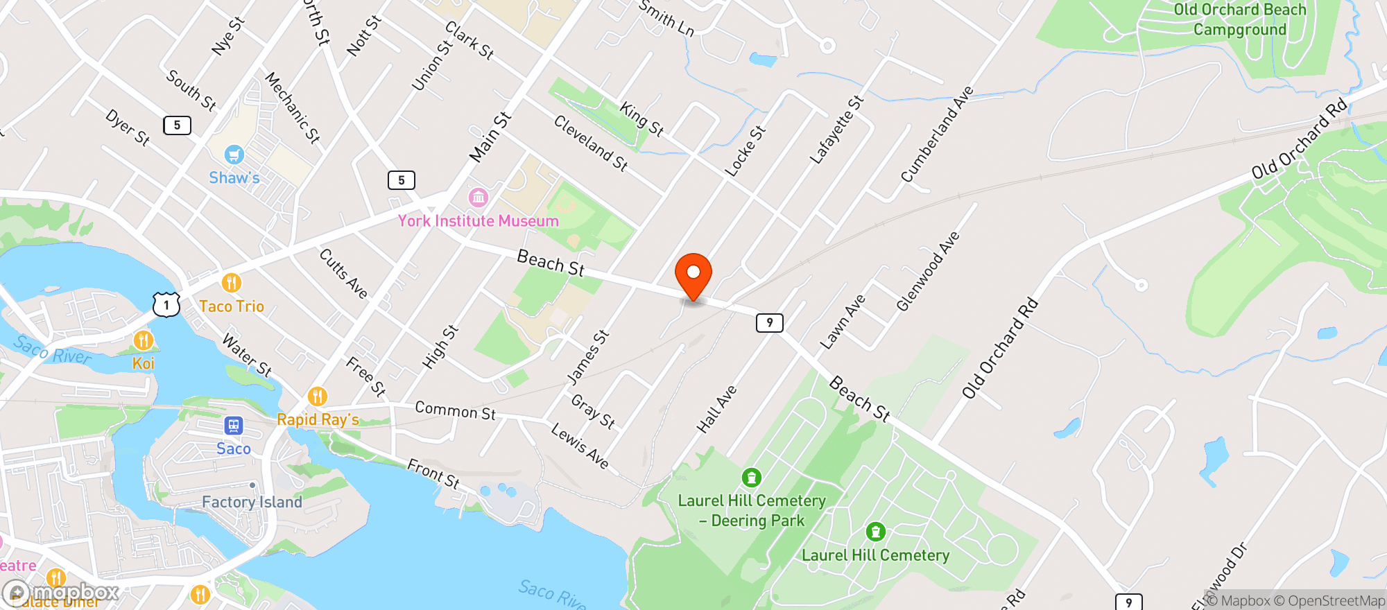 Map showing Beachway General Store