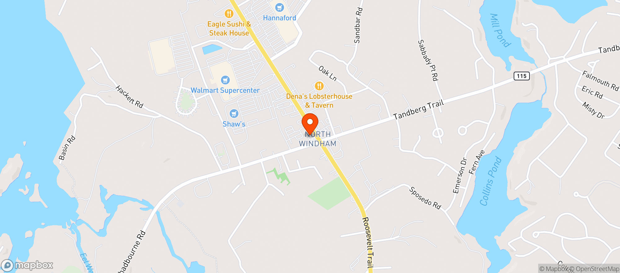 Map showing Lil  Mart / North Windham