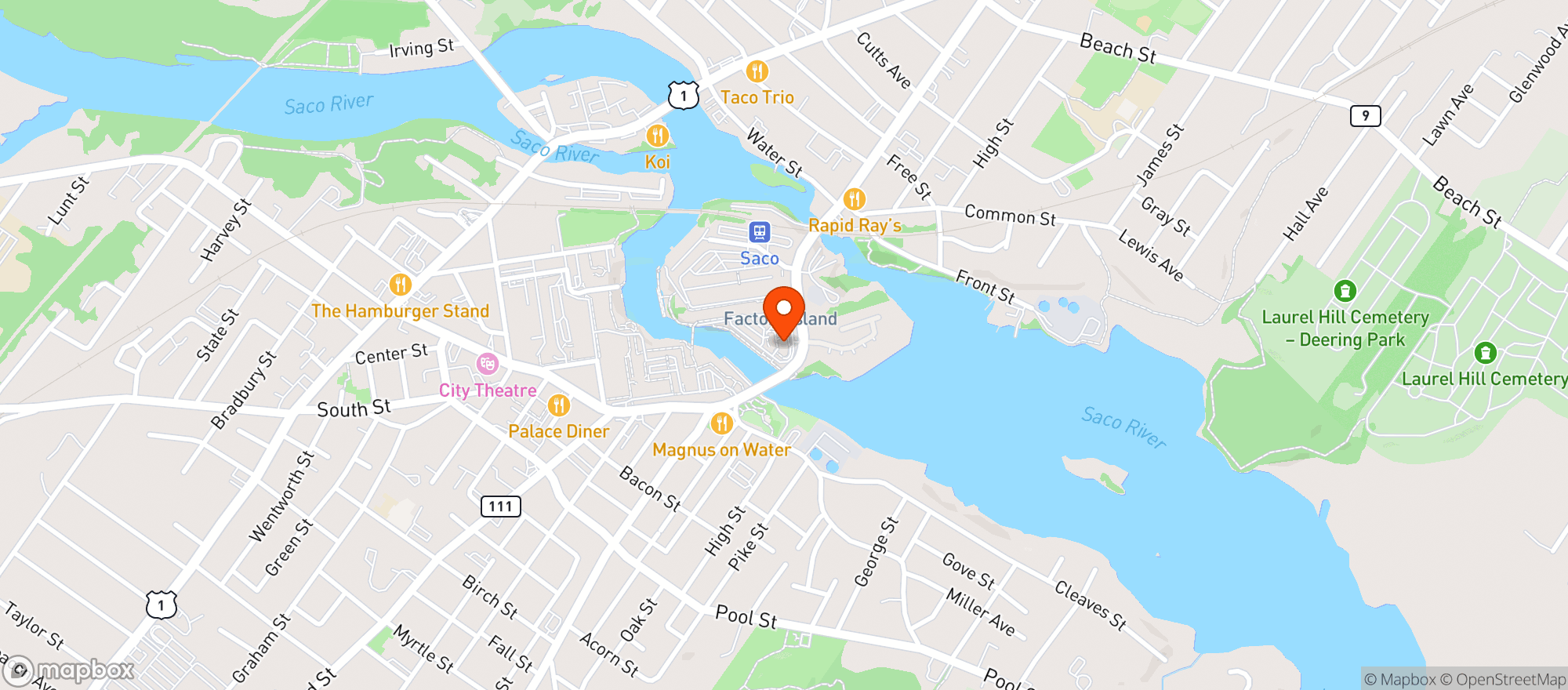 Map showing Run Of The Mill Public House & Brew