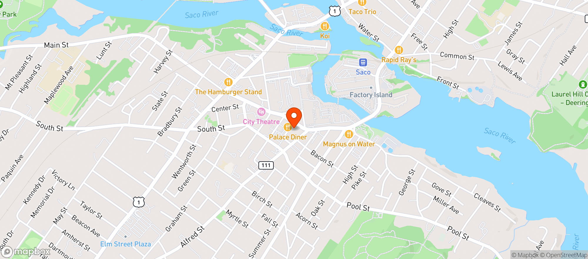 Map showing Gutter Bar The