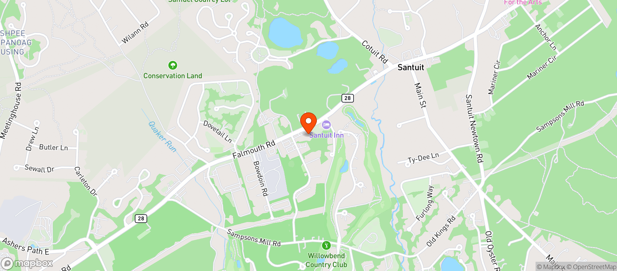 Map showing The Barn