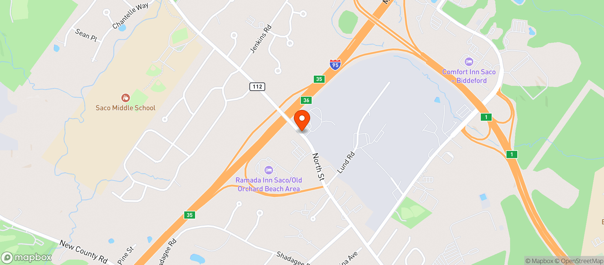 Map showing Madden Beverage