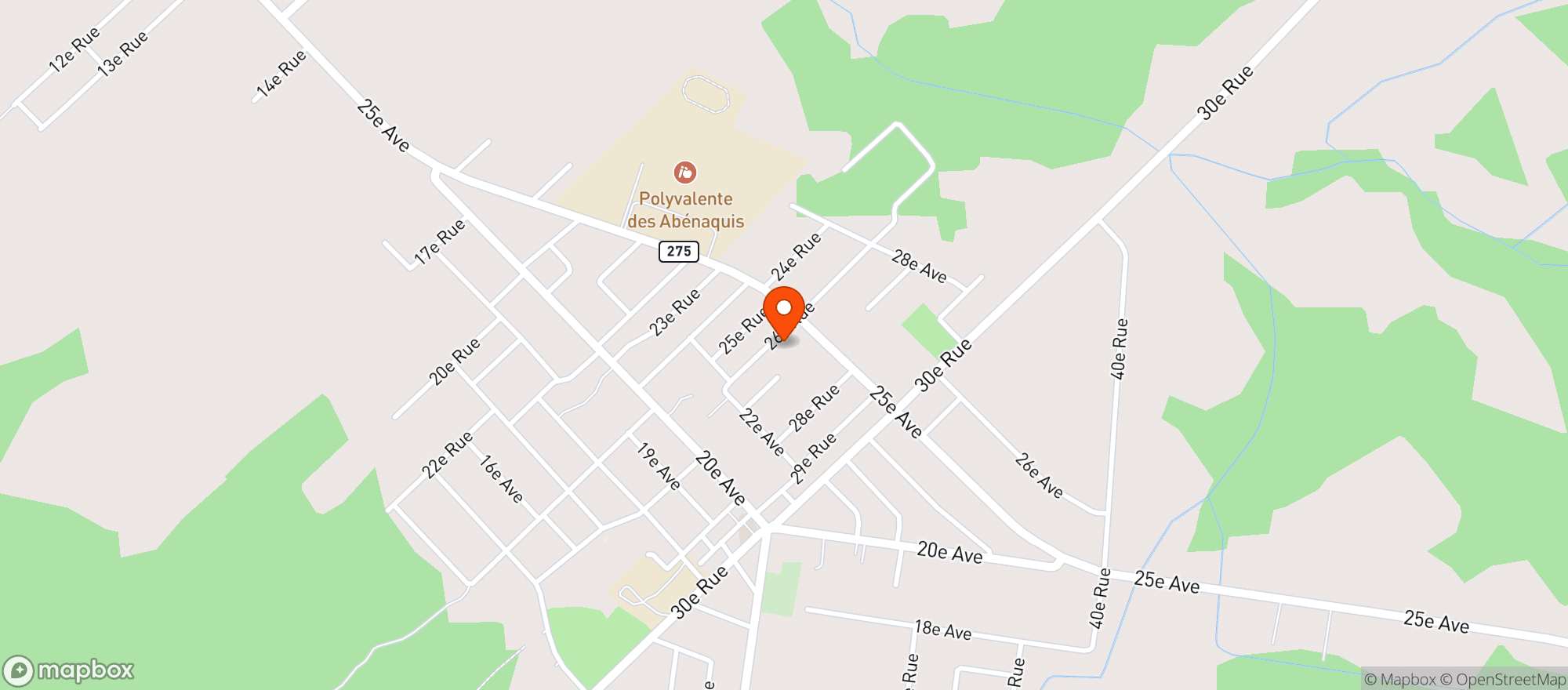 Map showing Inter Marche Saint-Jean