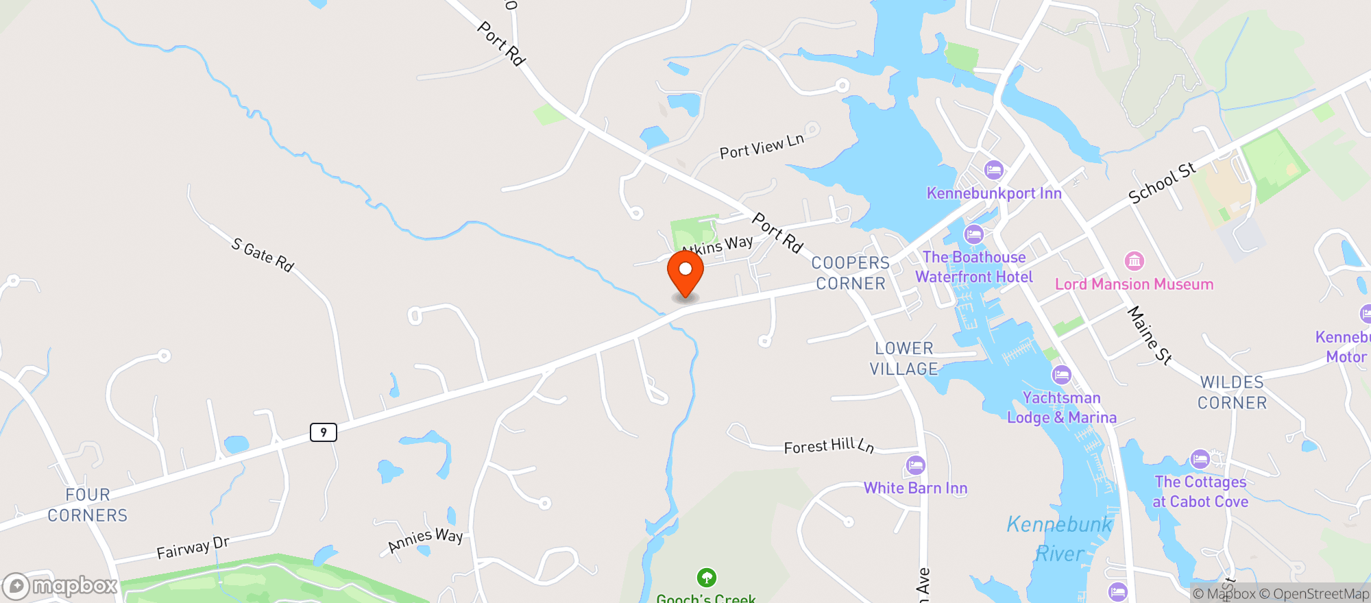 Map showing Mike S All Day Breakfast