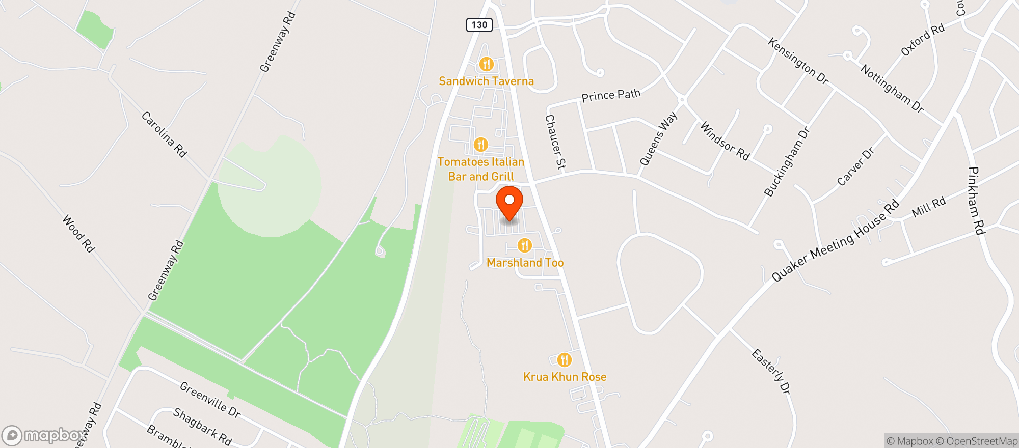 Map showing Canterbury Liquors