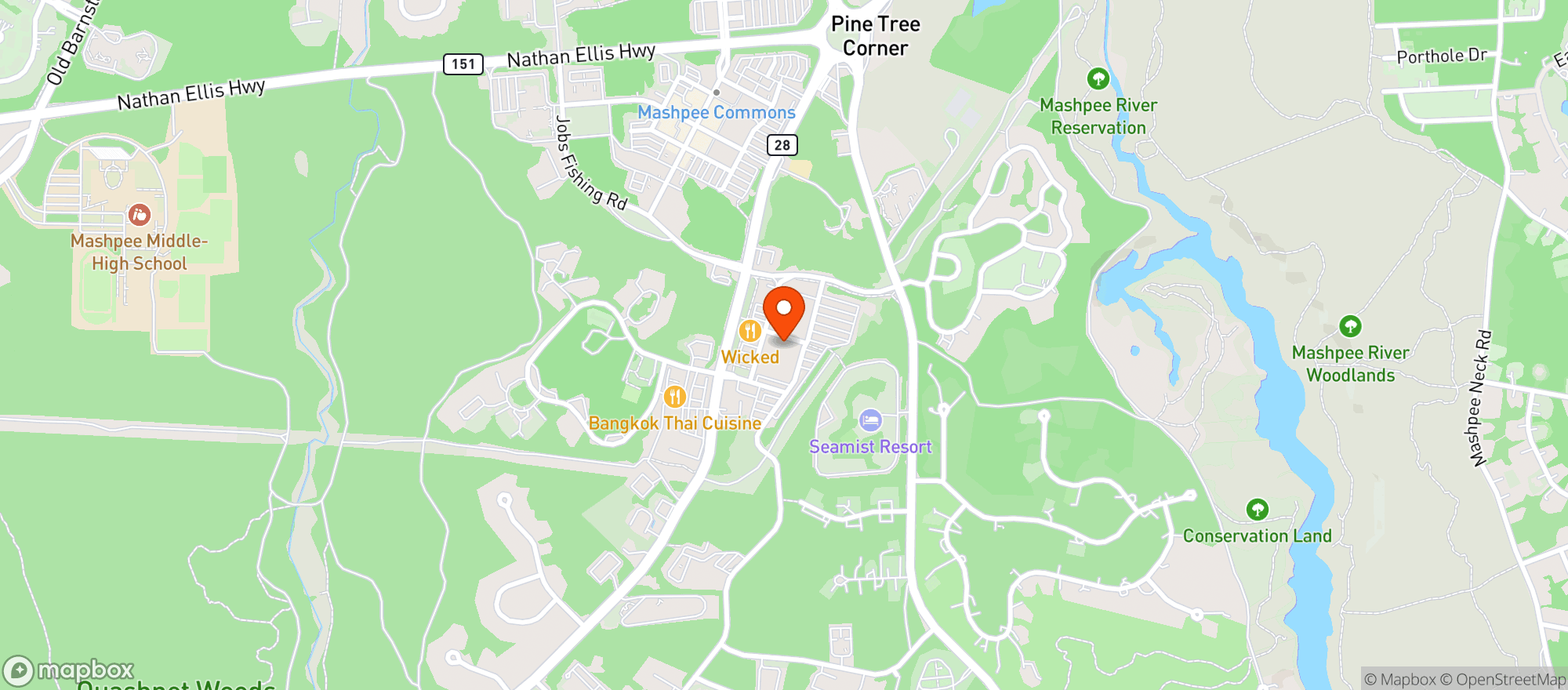 Map showing South Cape Wine and Spirits