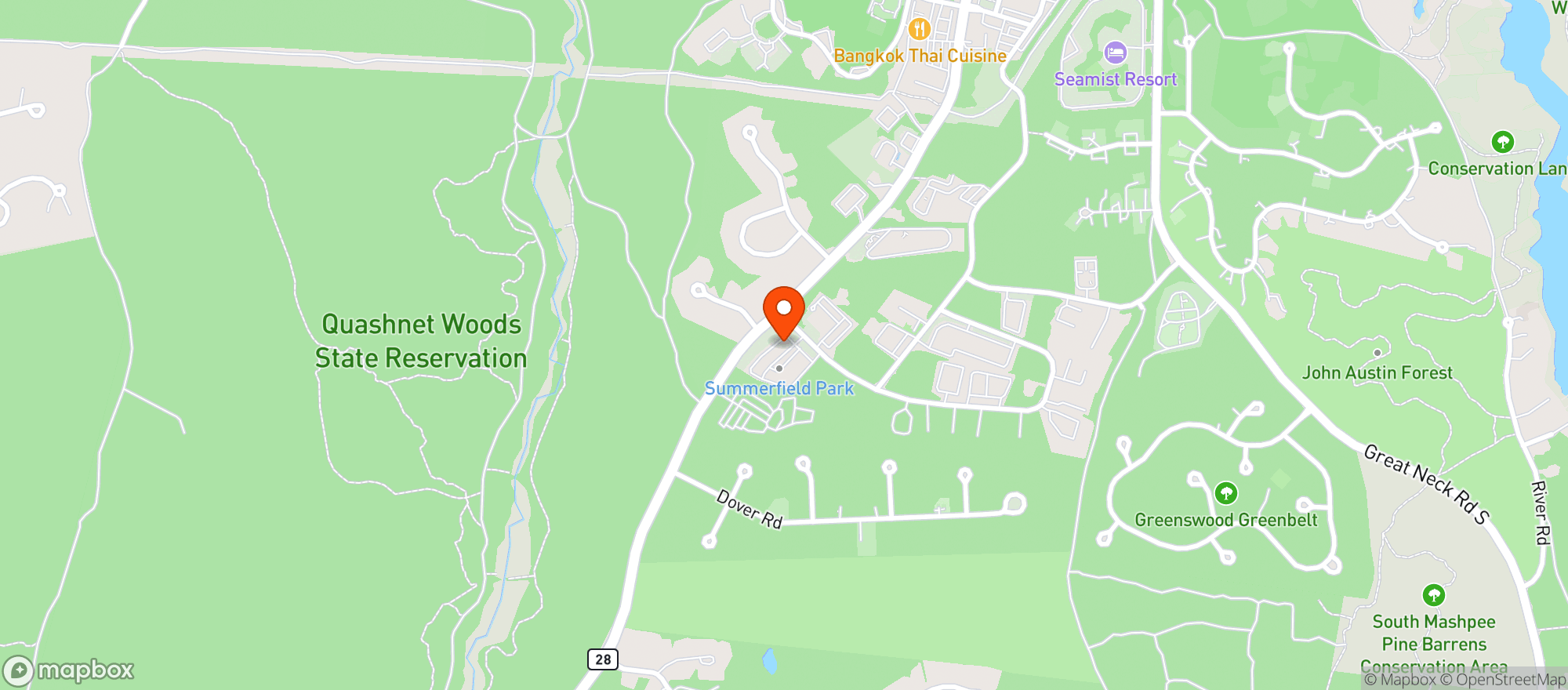 Map showing SUBLIME CANNABIS - MASHPEE
