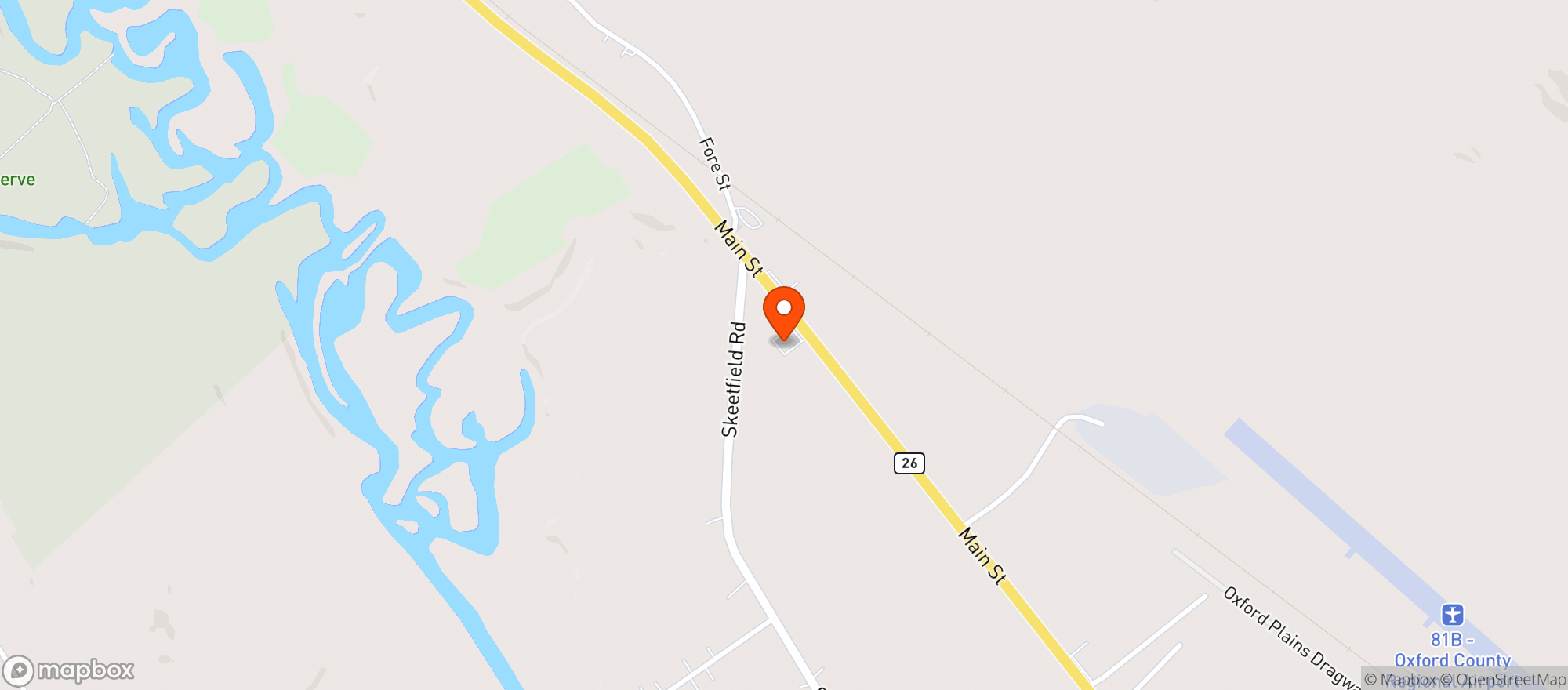 Map showing Roopers Beverage & Redemption