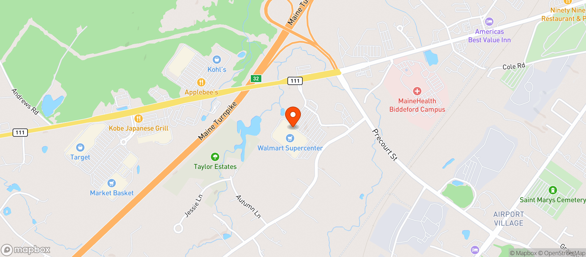 Map showing Walmart Supercenter