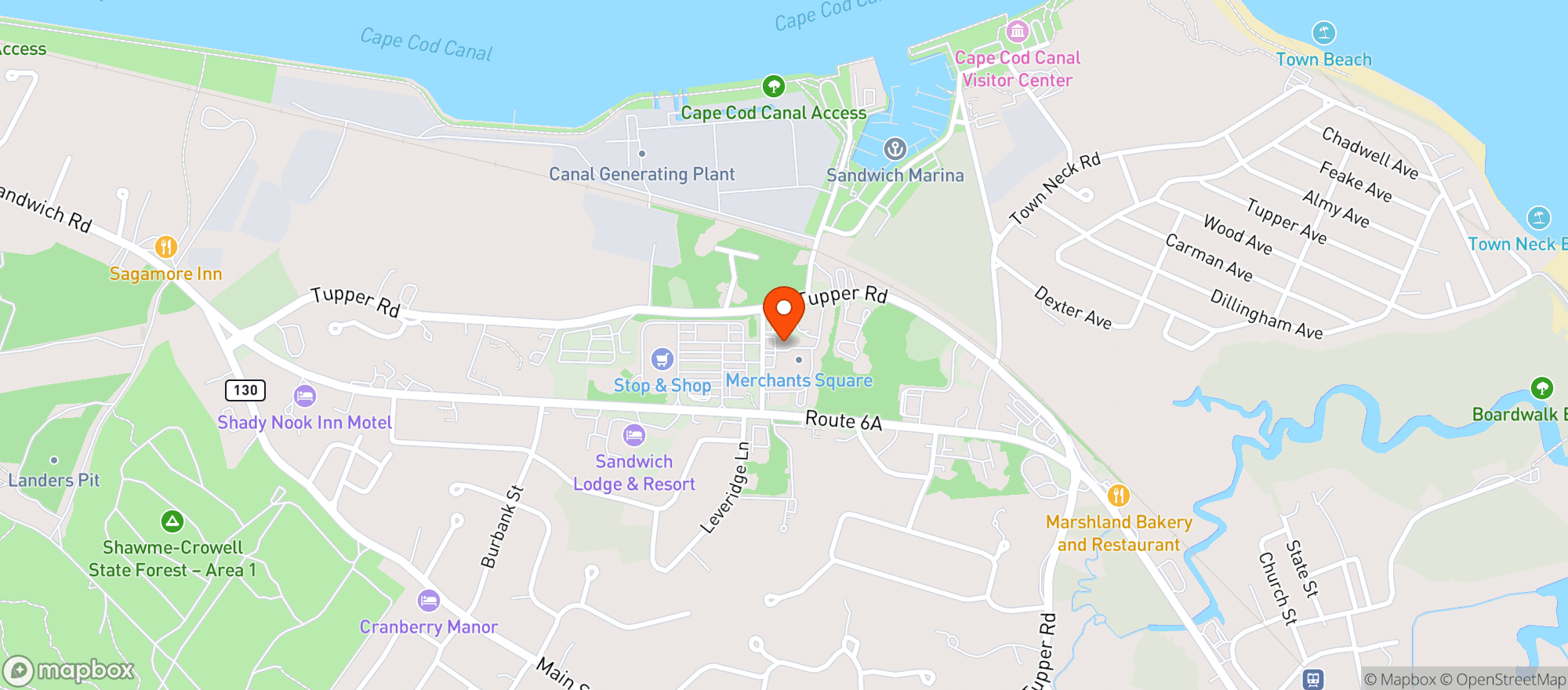 Map showing Merchants Square Liquor