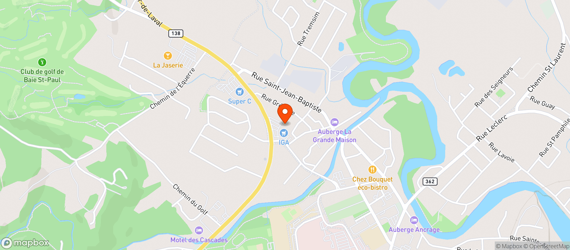 Map showing IGA Affilie #8077
