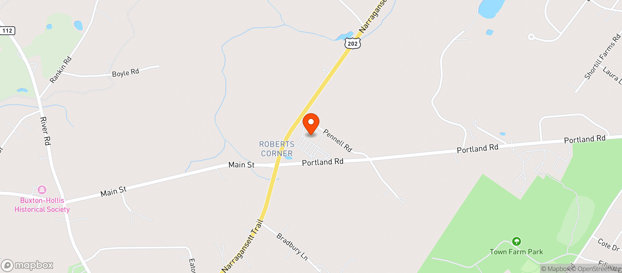 Map showing Hannaford